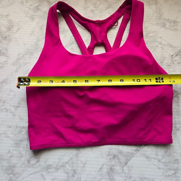 Lululemon Pink Racerback Sports Bra "Stash it Bra” Sz 6 - Picture 9 of 9